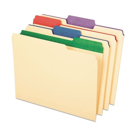 Tops Business Forms Pendaflex, COLOR TAB FILE FOLDERS, 1/3-CUT TABS, LETTER SIZE, MANILA, 50PK 84101